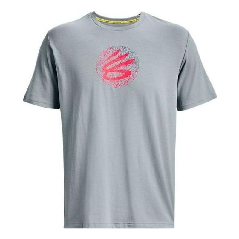 Armour Curry 어머니의 날 로고 티셔츠 'Grey Pink' 1378028-465 - 1