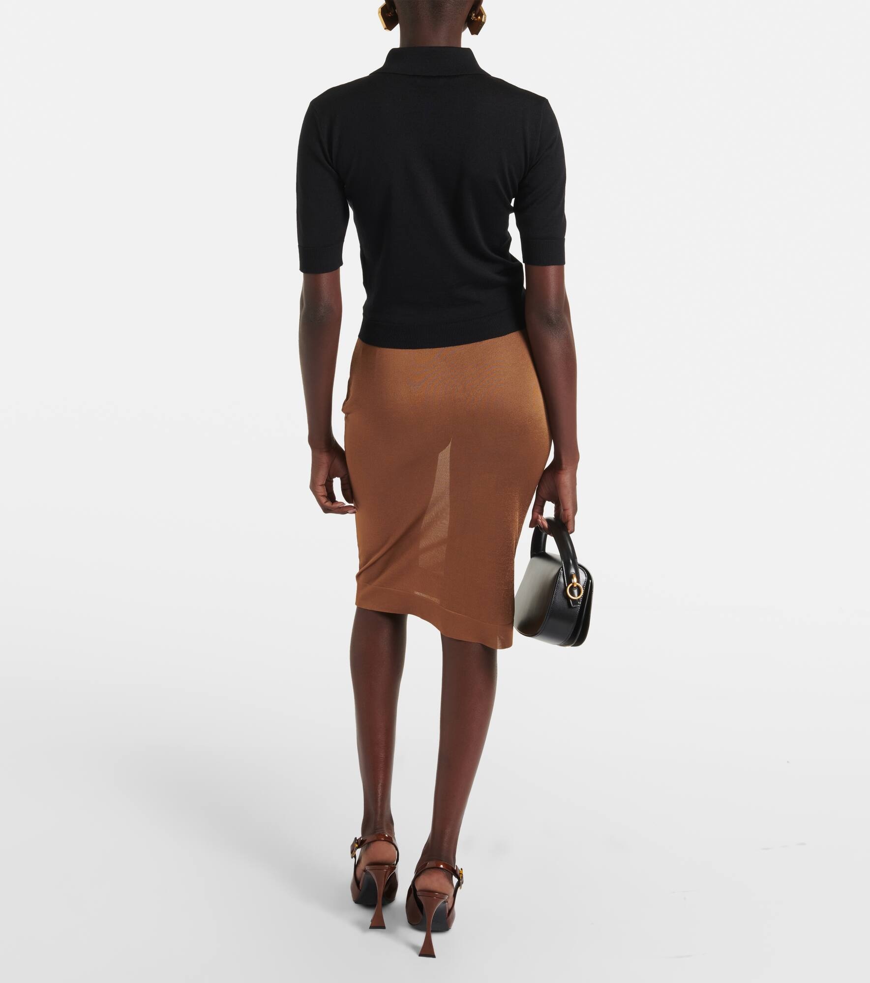 Cashmere, wool and silk polo shirt - 3