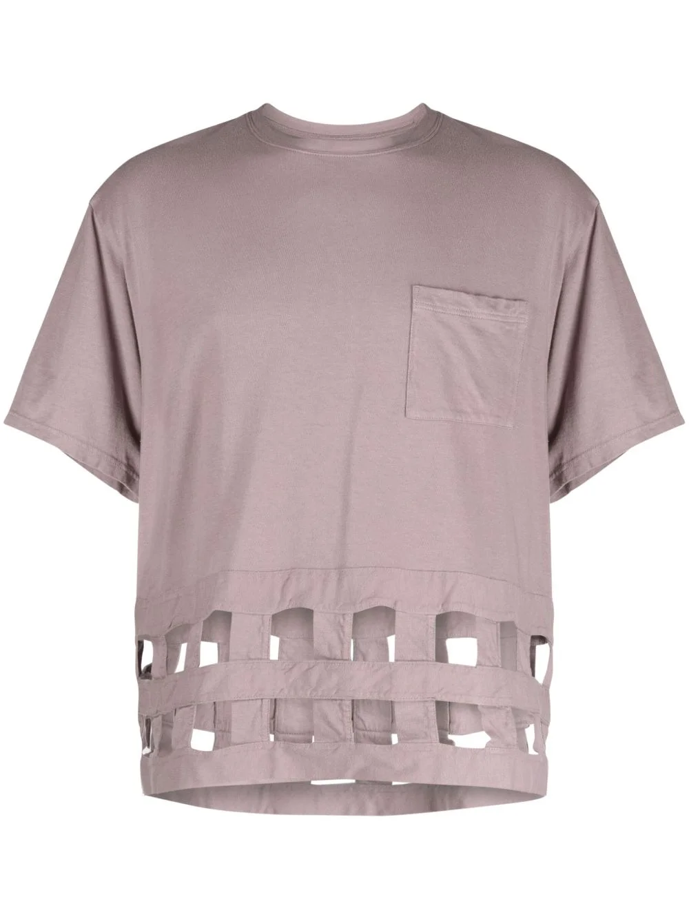 Windowpane jersey T-shirt - 1