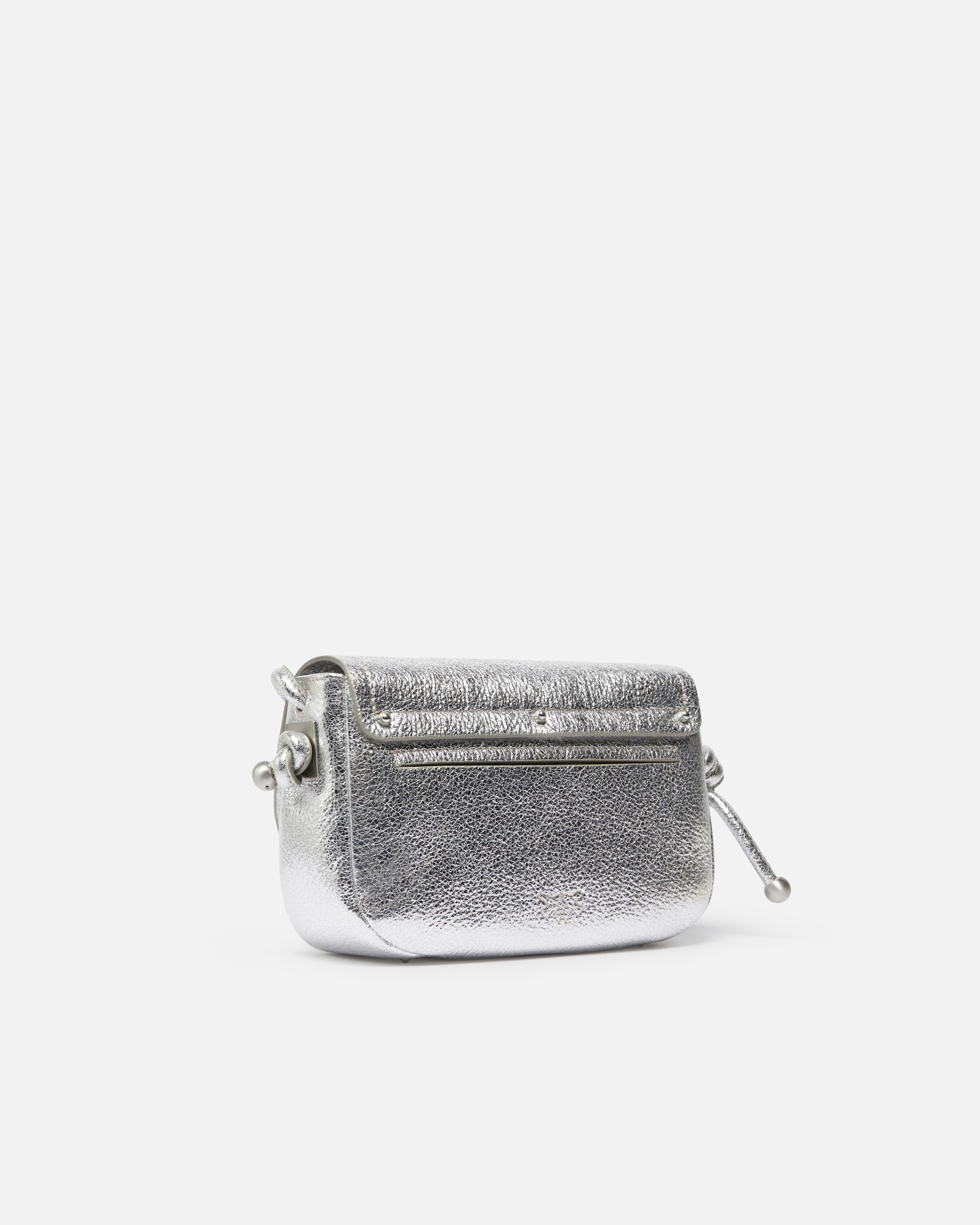CROSSBODY MINI SADDLE BAG IN LAMINATED LEATHER - 2