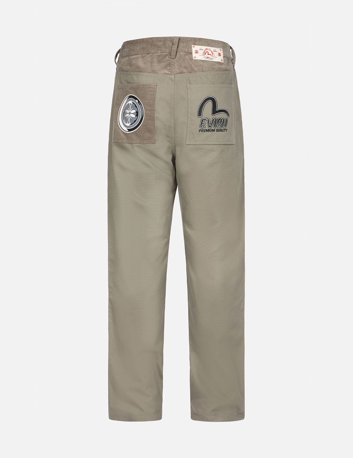 SEAGULL AND KAMON PRINT STRAIGHT FIT CHINO PANTS - 2