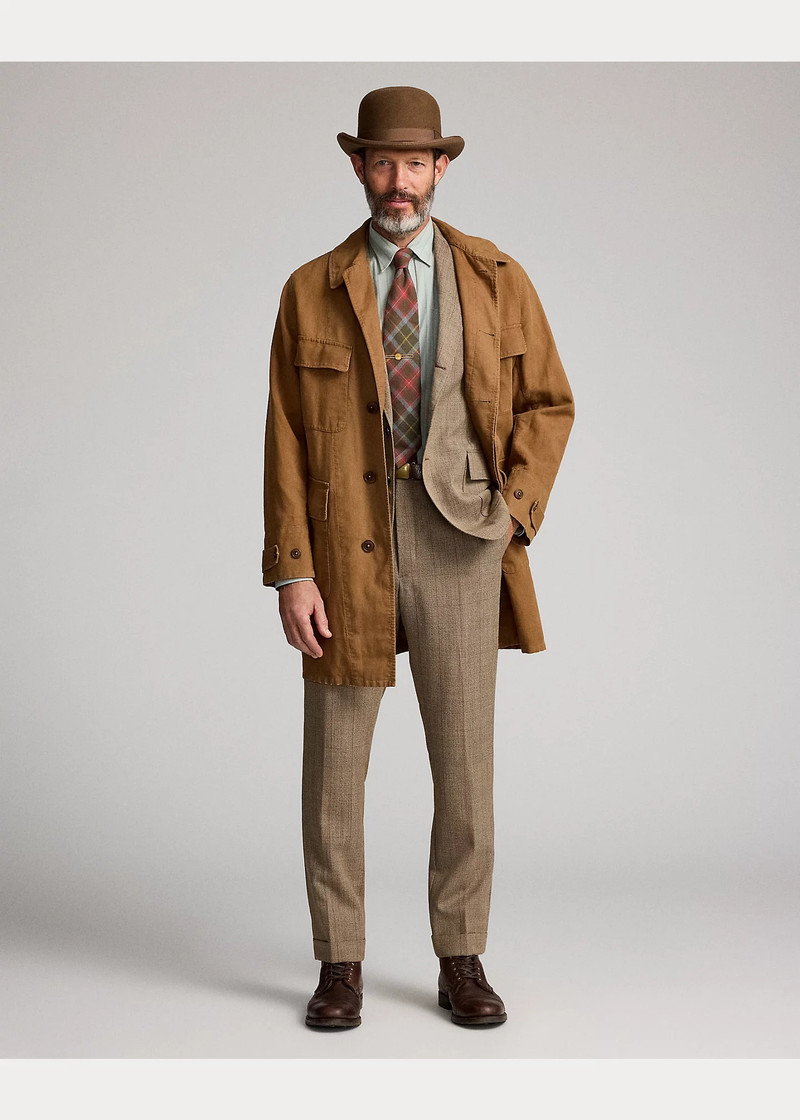 RRL by Ralph Lauren Slim Fit Glen Plaid Wool Suit Trouser outlook