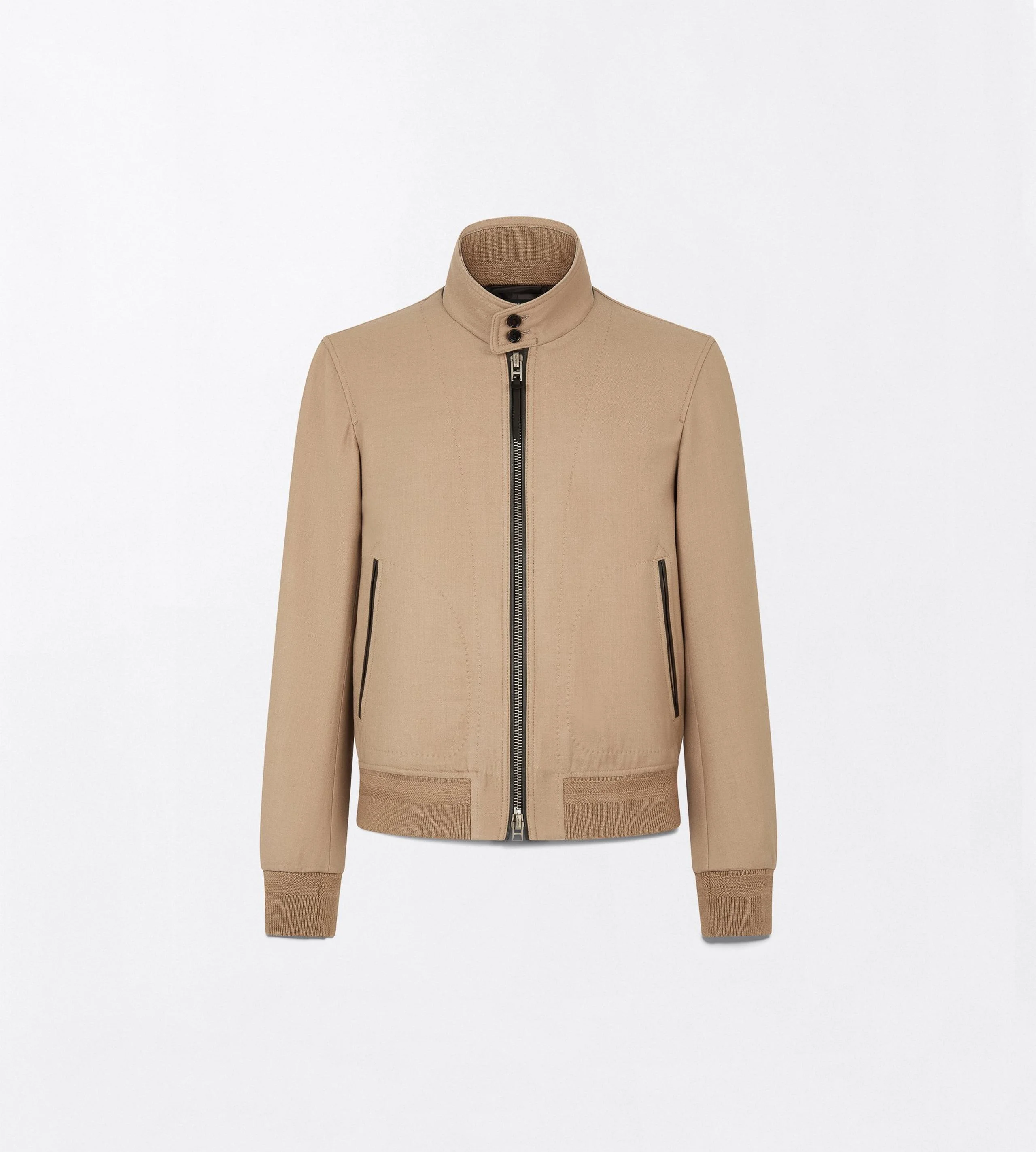 DOUBLE SPLITTABLE LIGHT WOOL HARRINGTON JACKET - 1