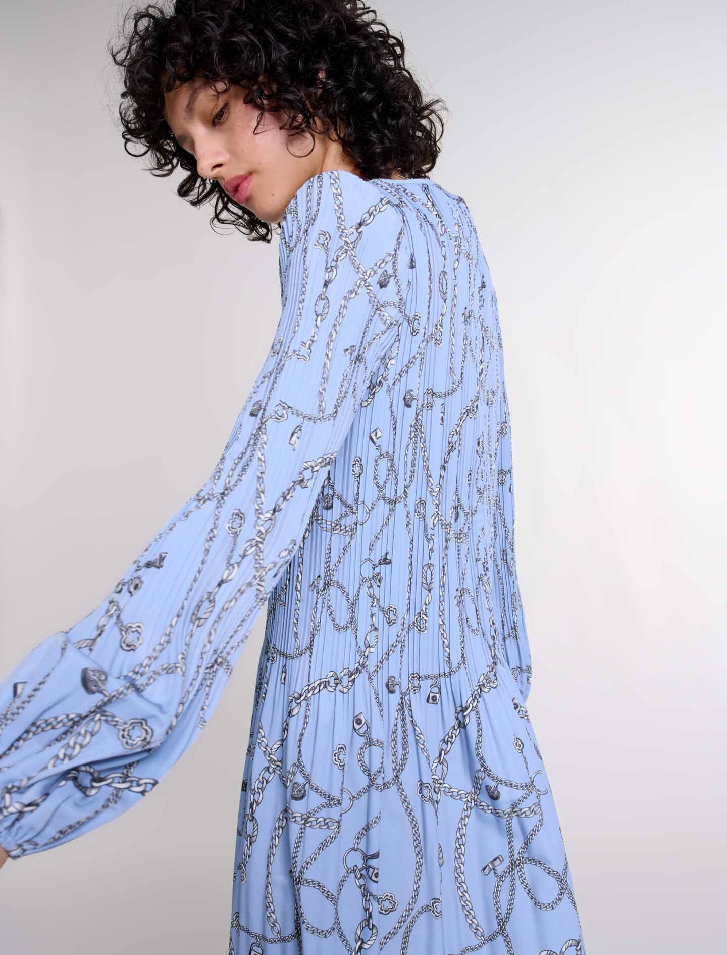 Patterned pleated dress - 7
