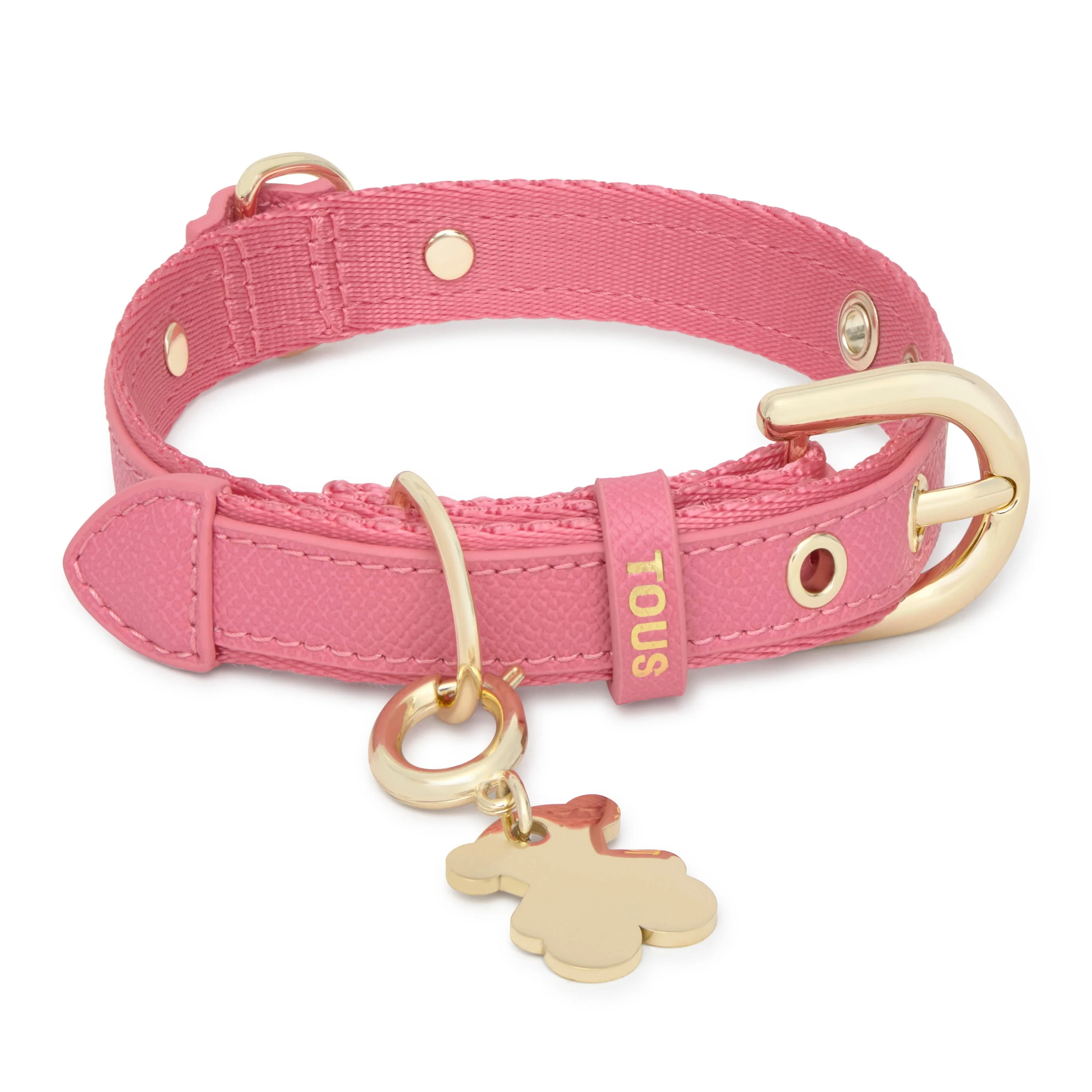 S pink nylon Dog collar TOUS Dogs Jewelry - 1
