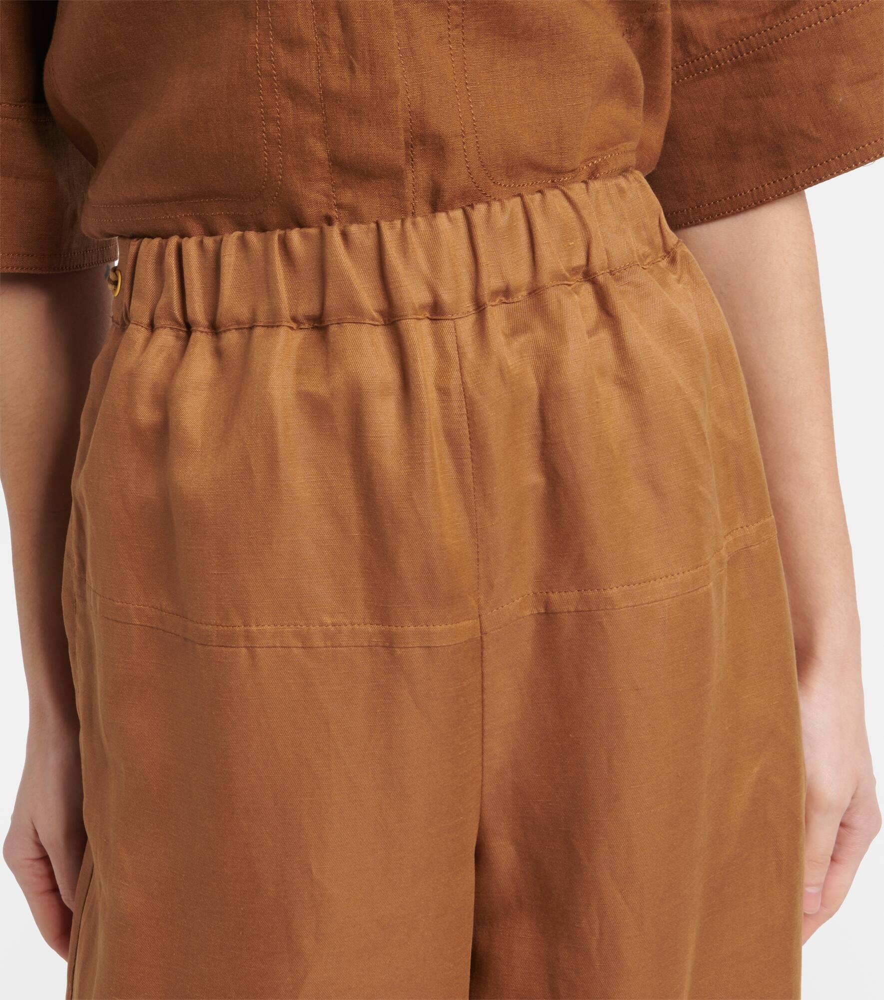 Onore linen and silk twill wide-leg pants - 4