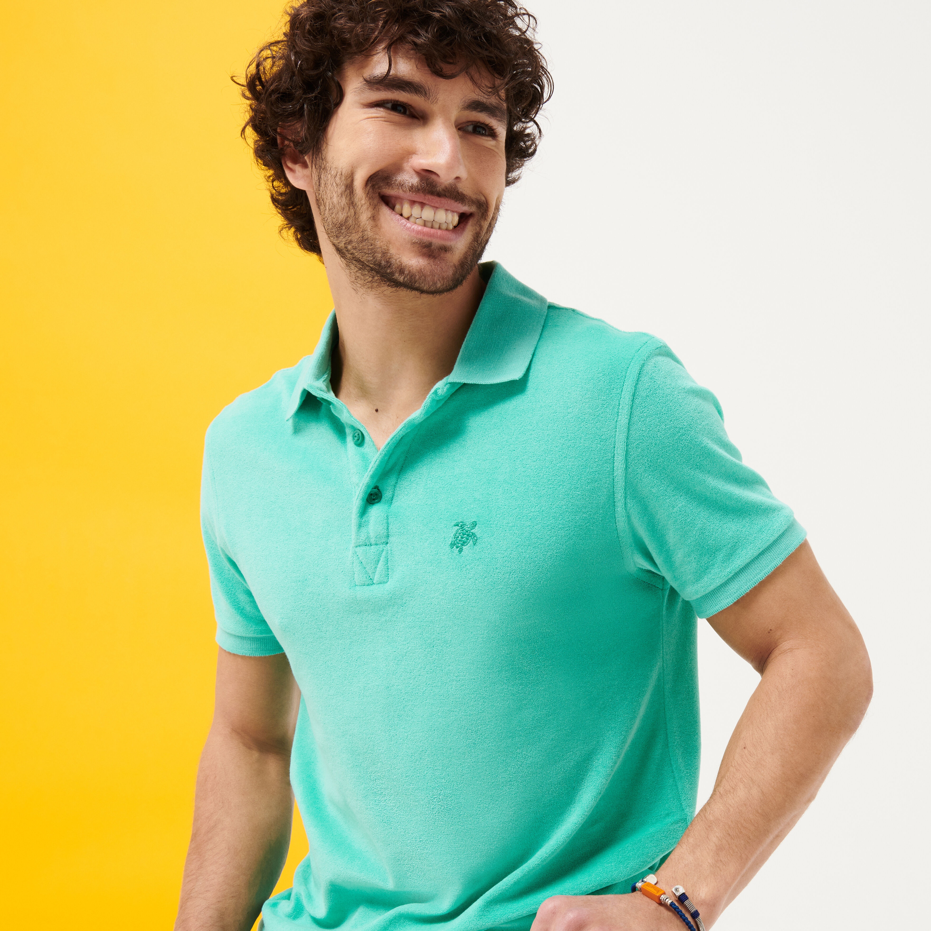 Men Terry Polo Shirt Solid - 6