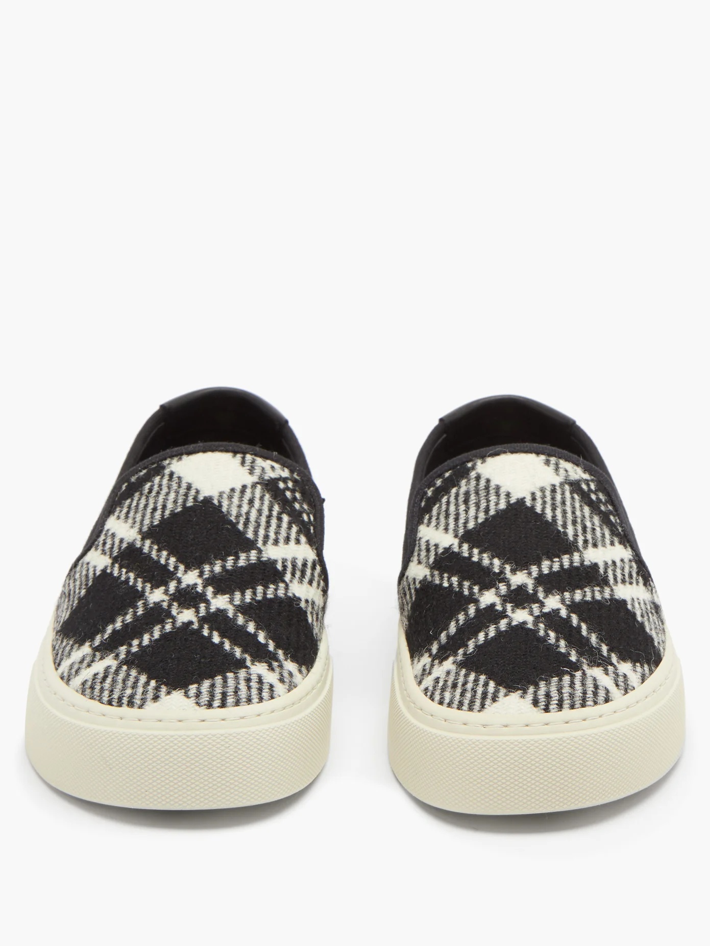 Venice tartan wool-canvas slip-on trainers - 5