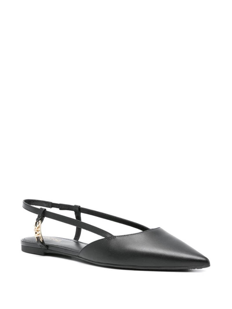 MICHAEL KORS logo-plaque leather pumps outlook