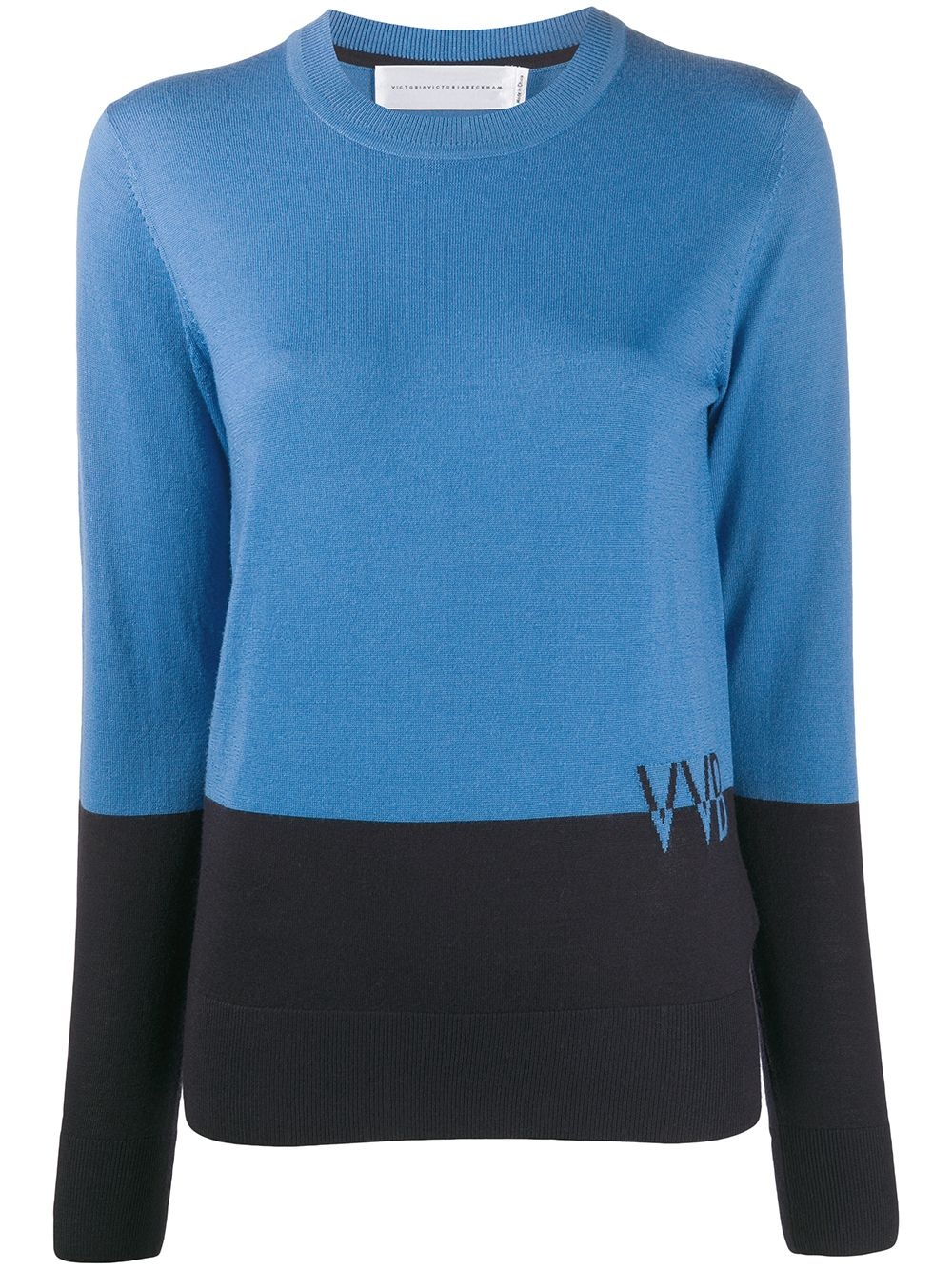 colour-block wool jumper - 1