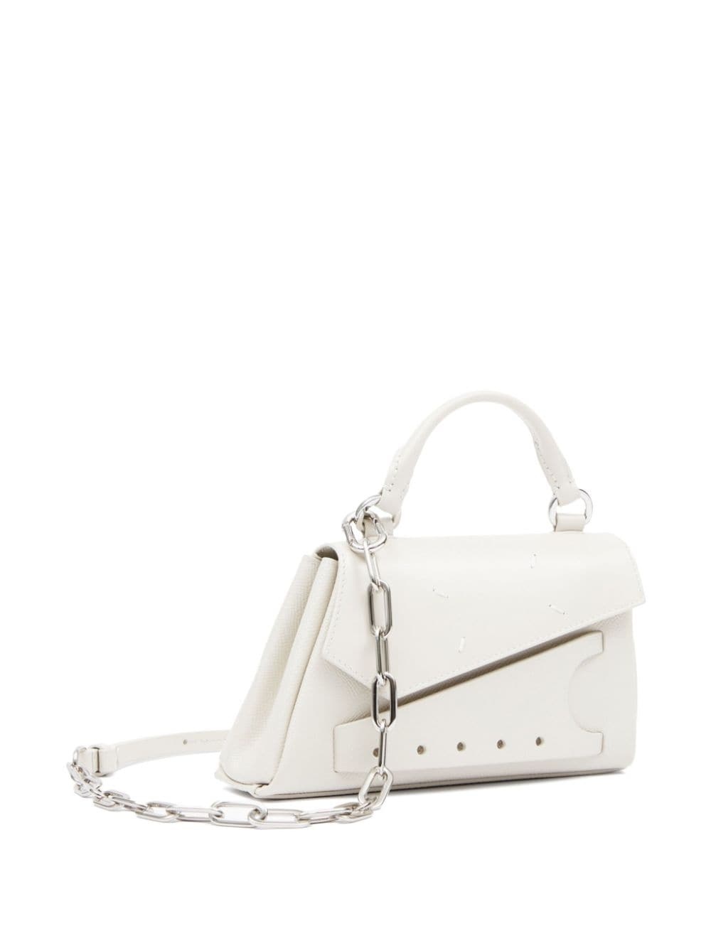 Snatched leather tote bag - 5