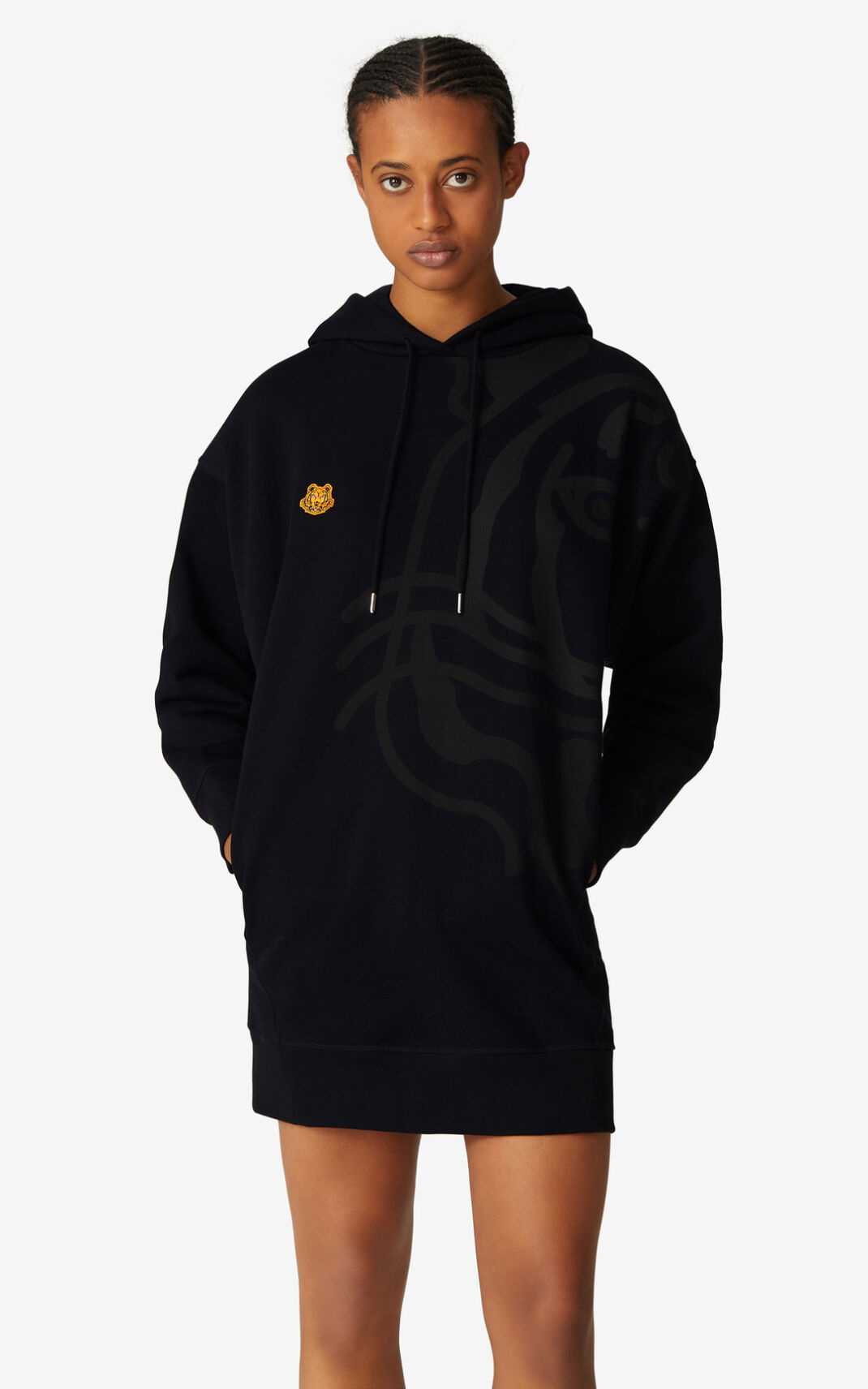 K-Tiger oversized hooded sweatshirt dress - 4