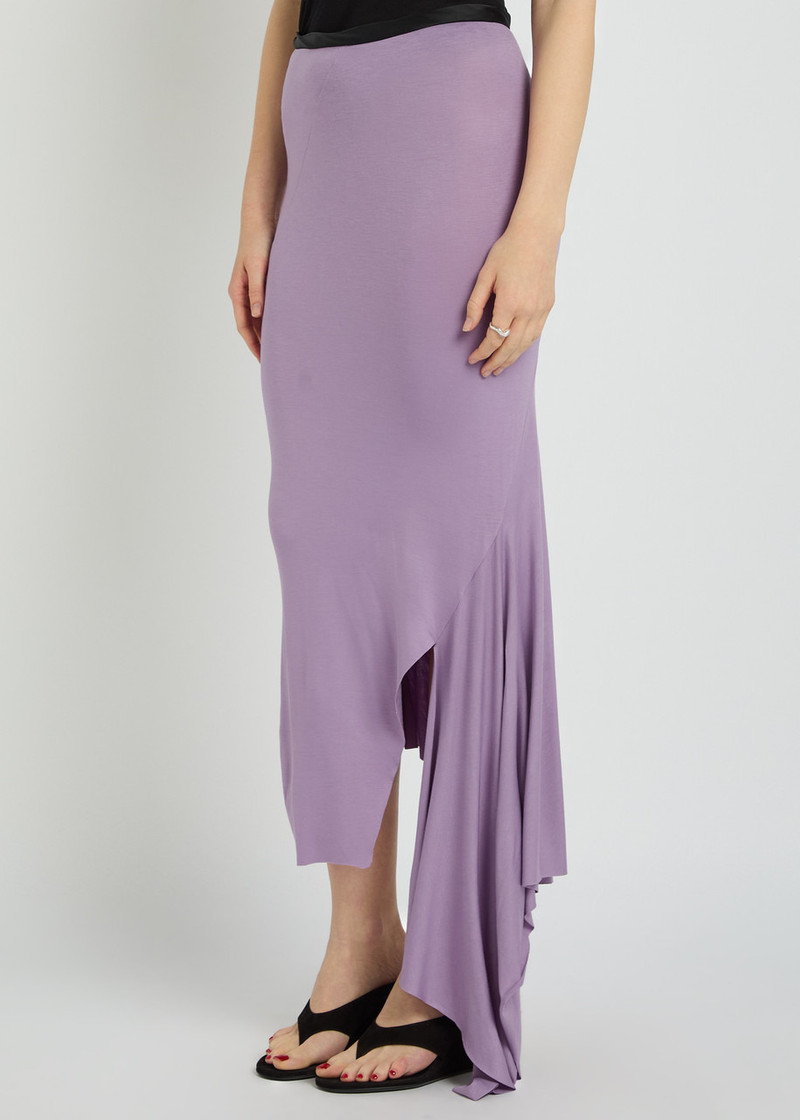 AARON ESH Aaron Esh Fishtail Asymmetric Jersey Midi Skirt outlook