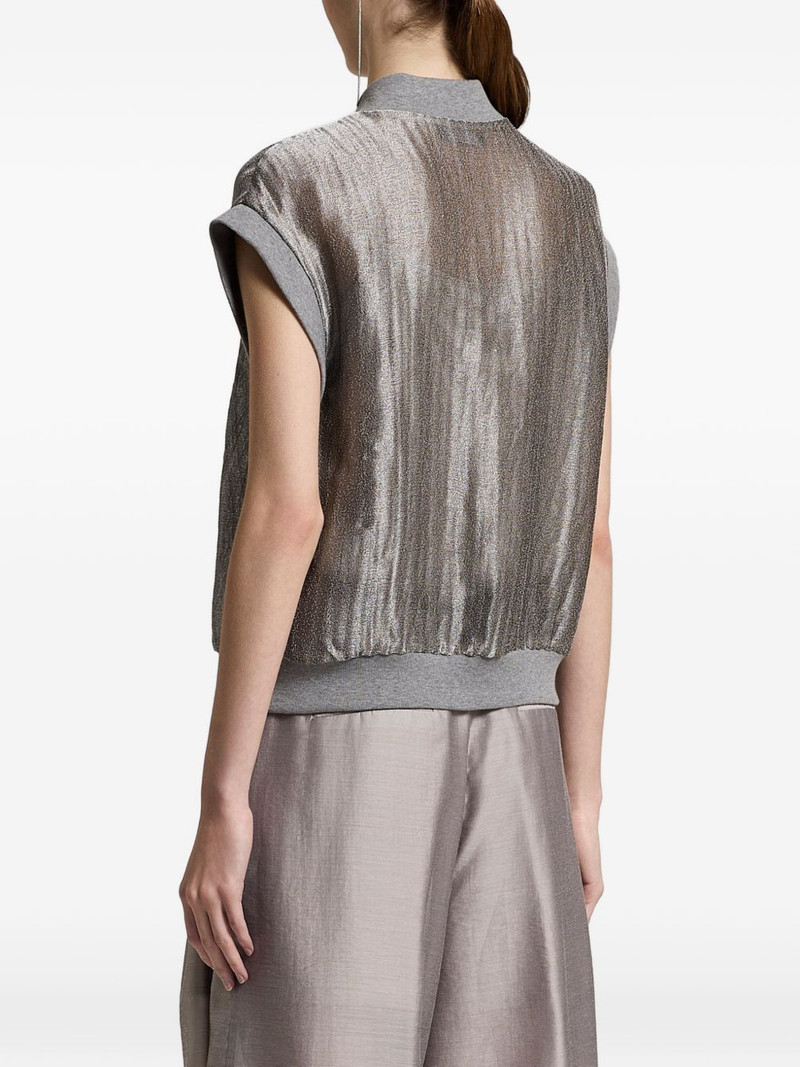 zip-up sleeveless bomber jacket 3