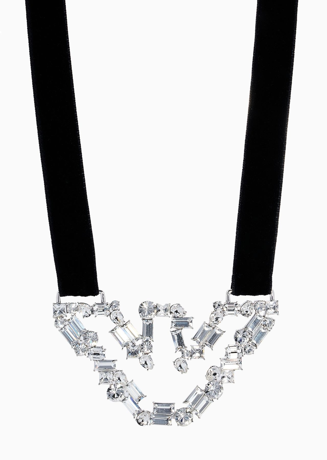 Silver-Tone Brass Bib Necklace - 1