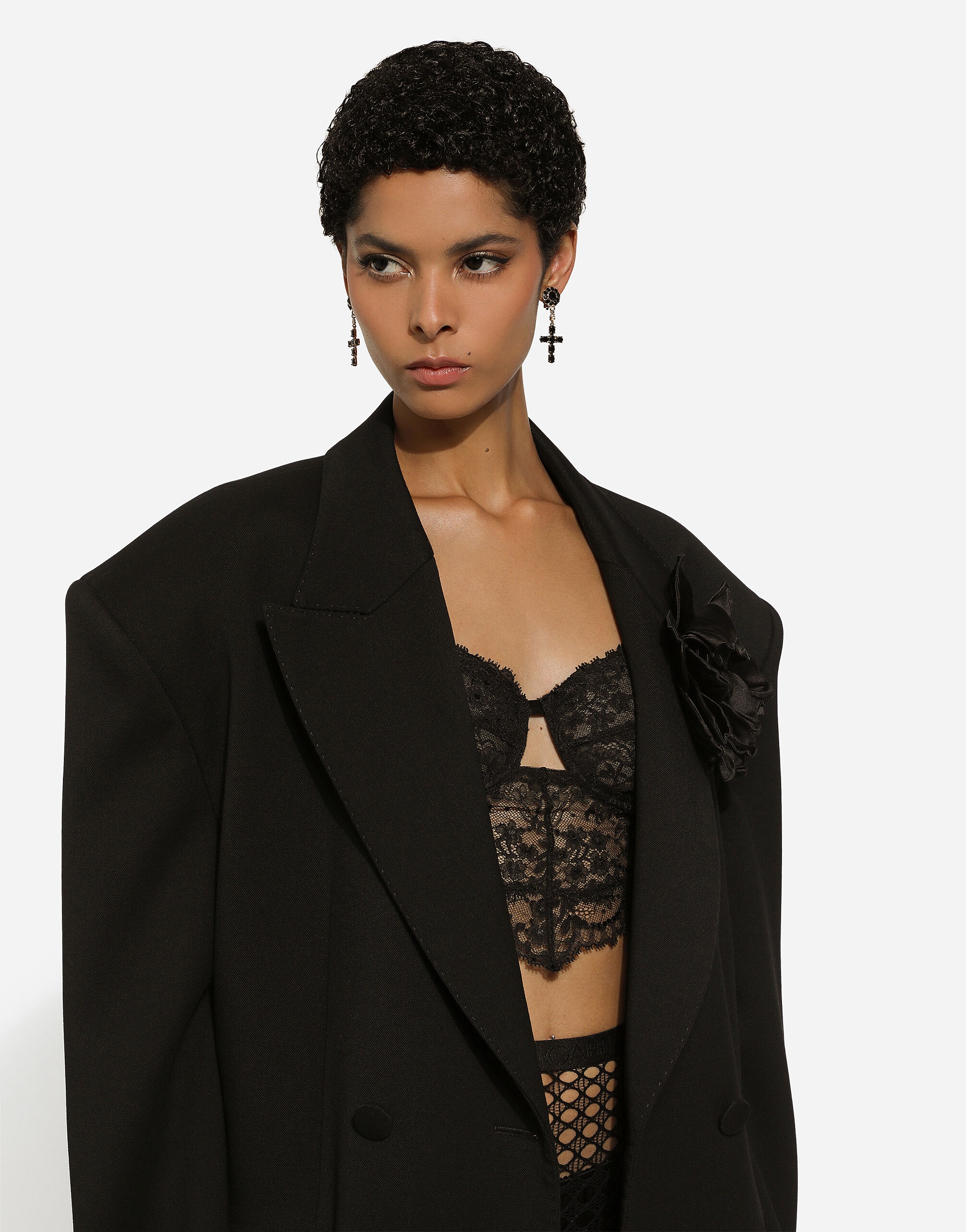 Drop earrings with crosses - 2