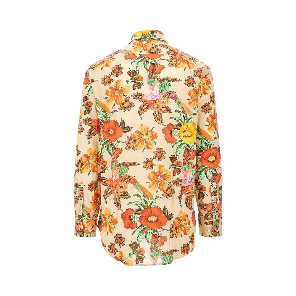 FLORAL MOTIF COTTON SHIRT - 3