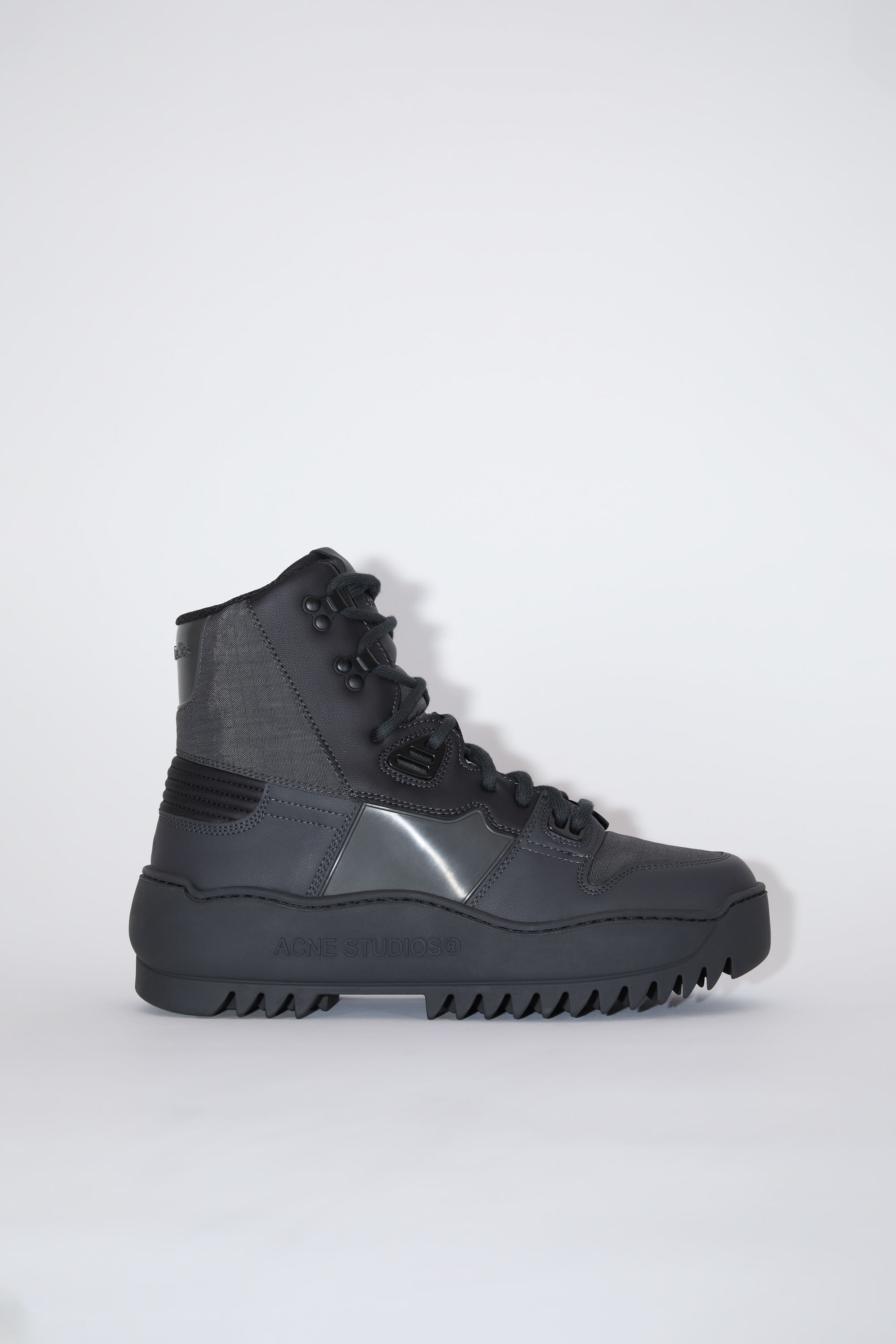 High top leather sneakers - Multi anthracite - 1