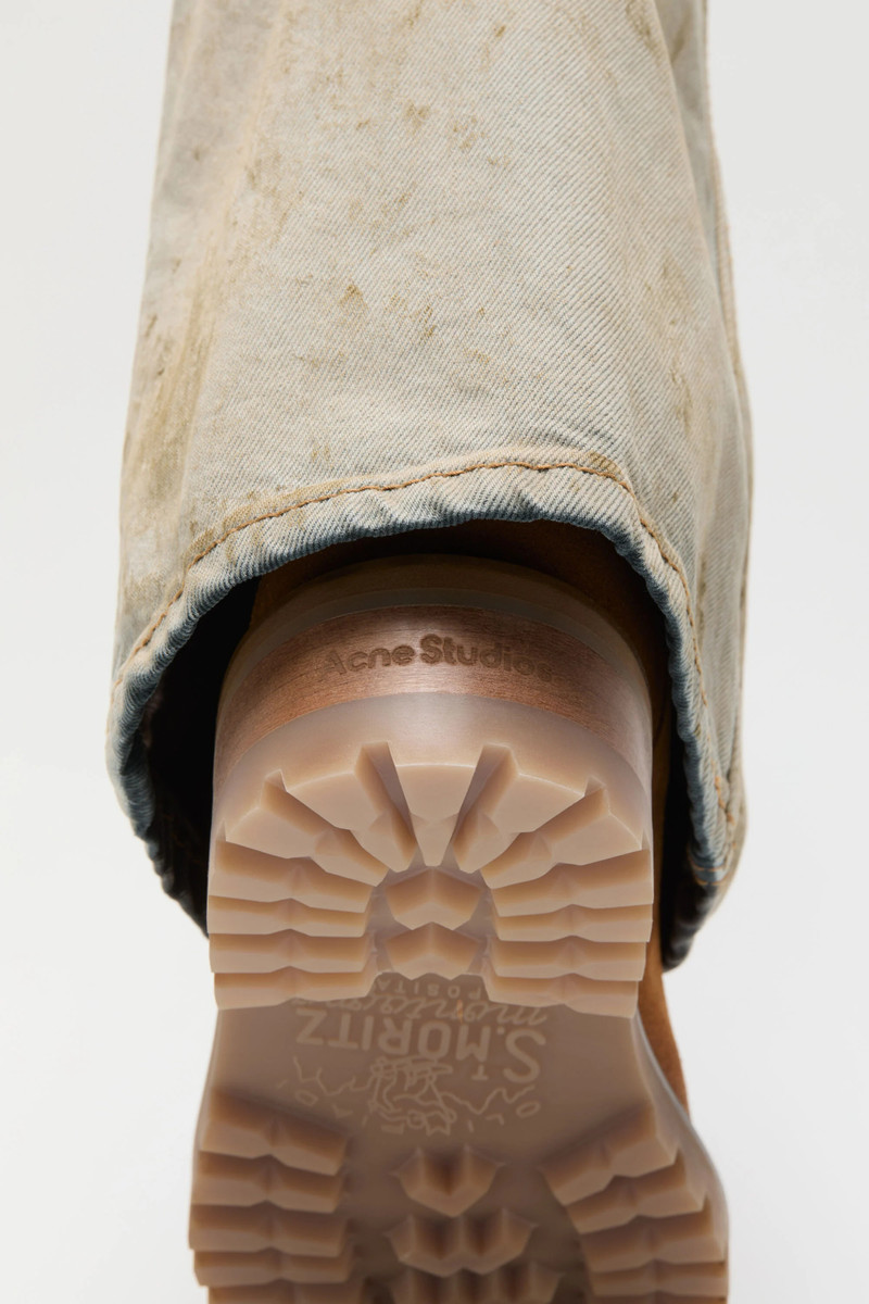Folded denim boot - Brown/grey 5