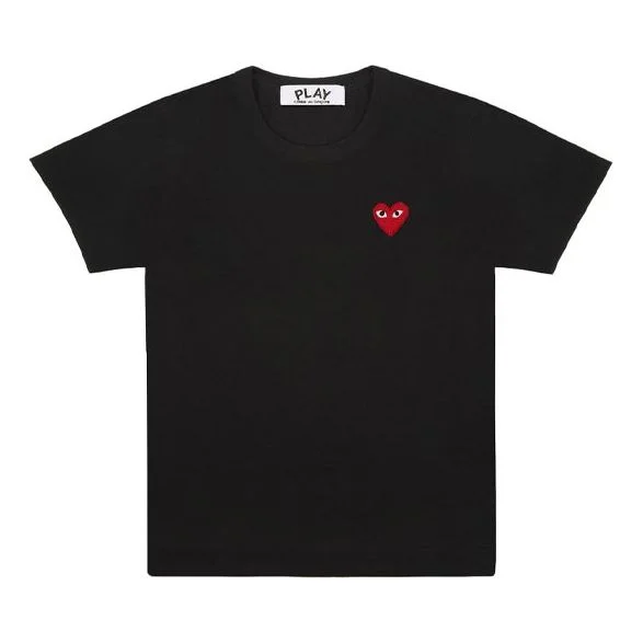 (WMNS) COMME des GARCONS PLAY Small Logo Tee 'Black' AZ-T107-051-1 - 1