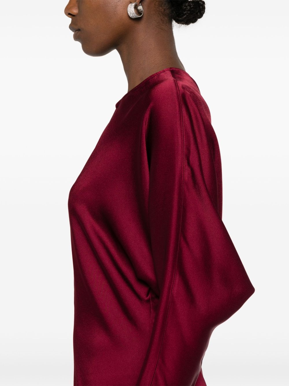 dolman-sleeves midi dress - 5