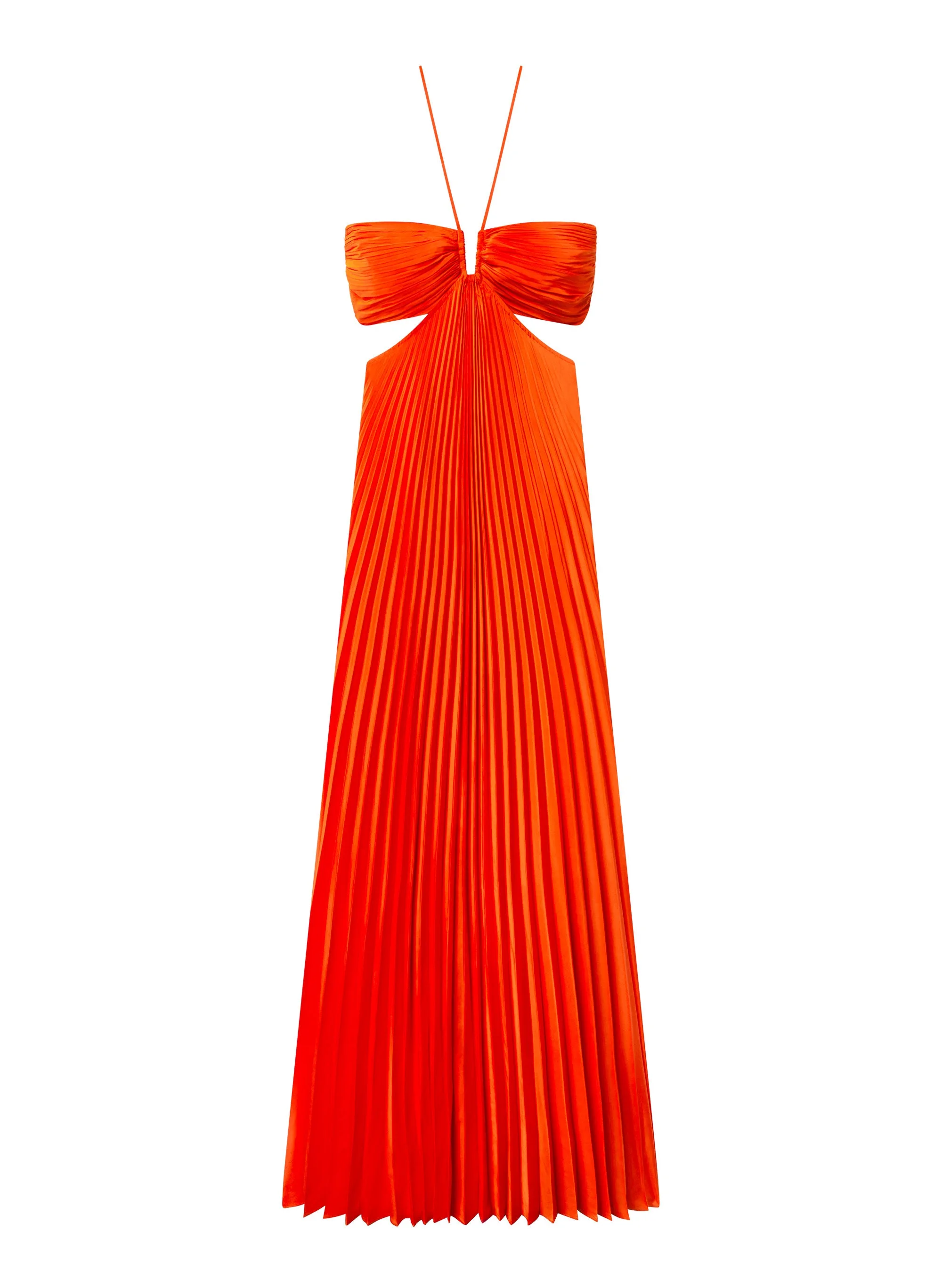Moira Satin Pleated Maxi Dress - 1