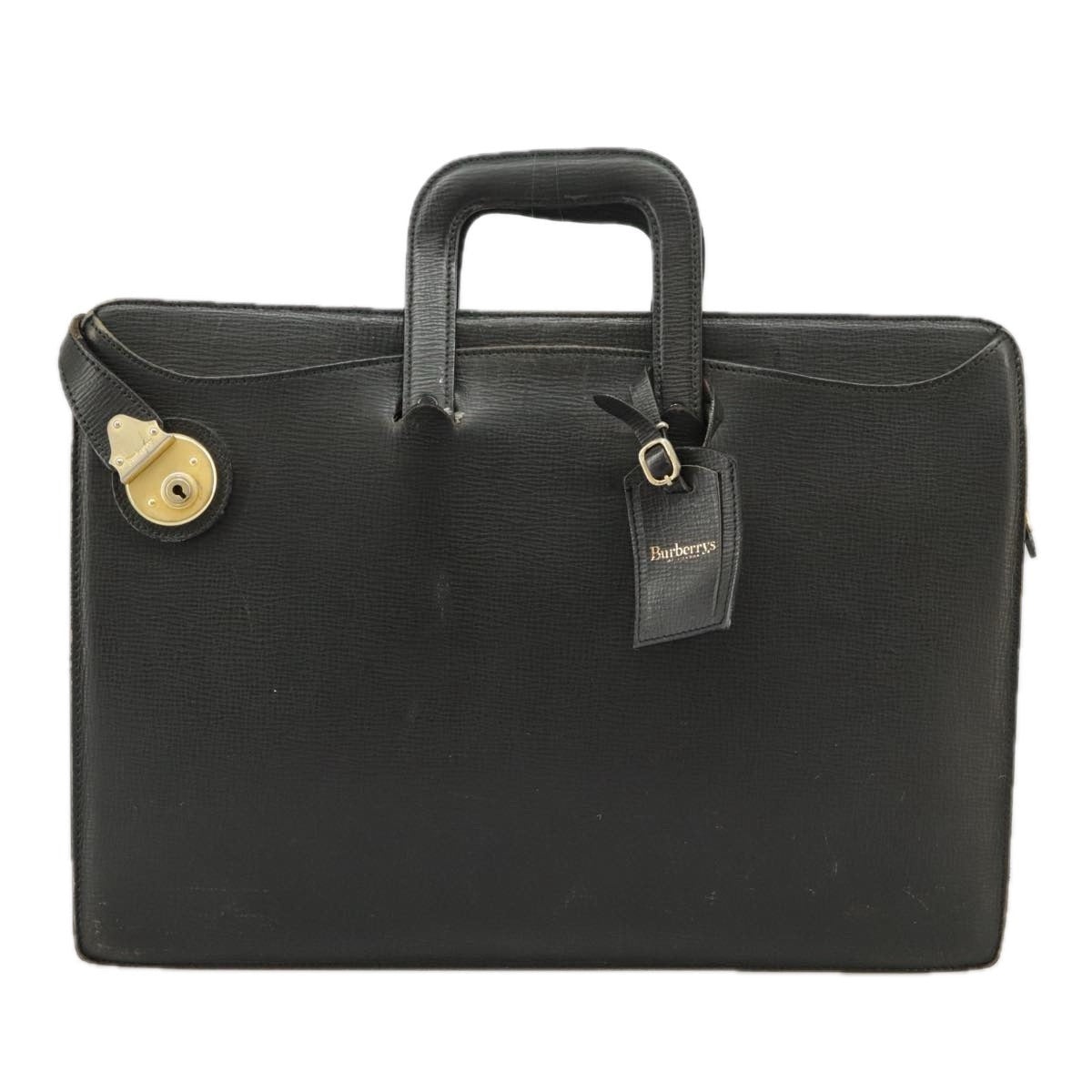 Burberry Business Bag Leather Black Gold - 13