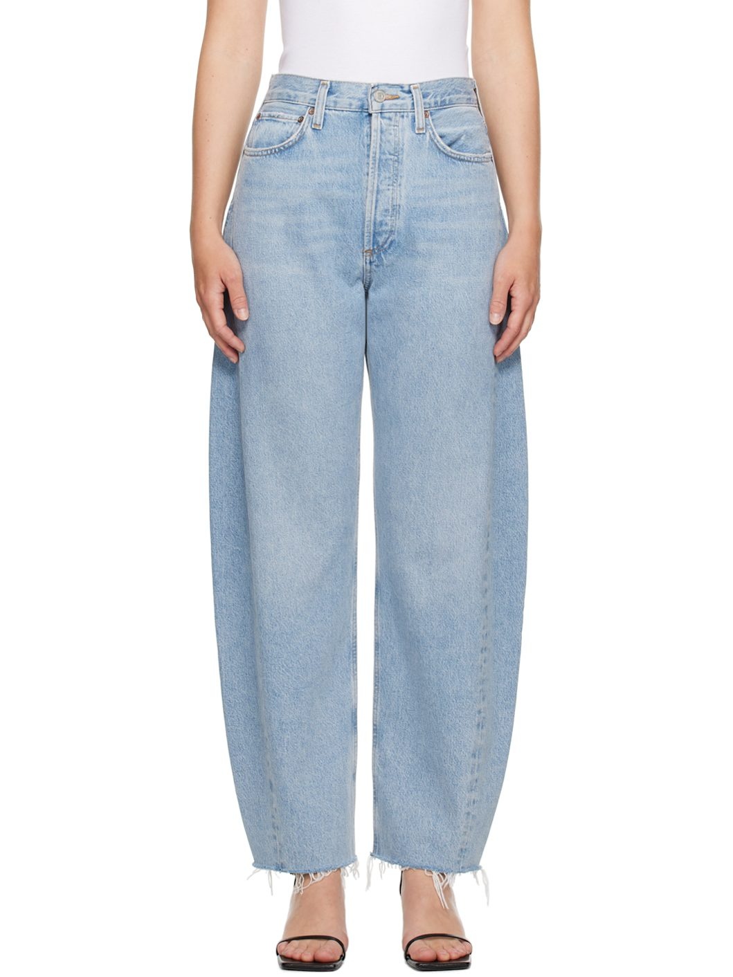 Blue Luna High Rise Pieced Taper Jeans - 1