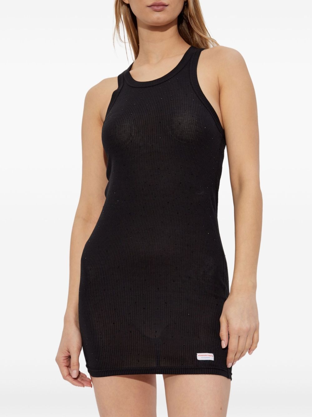 rhinestoned mini dress - 3
