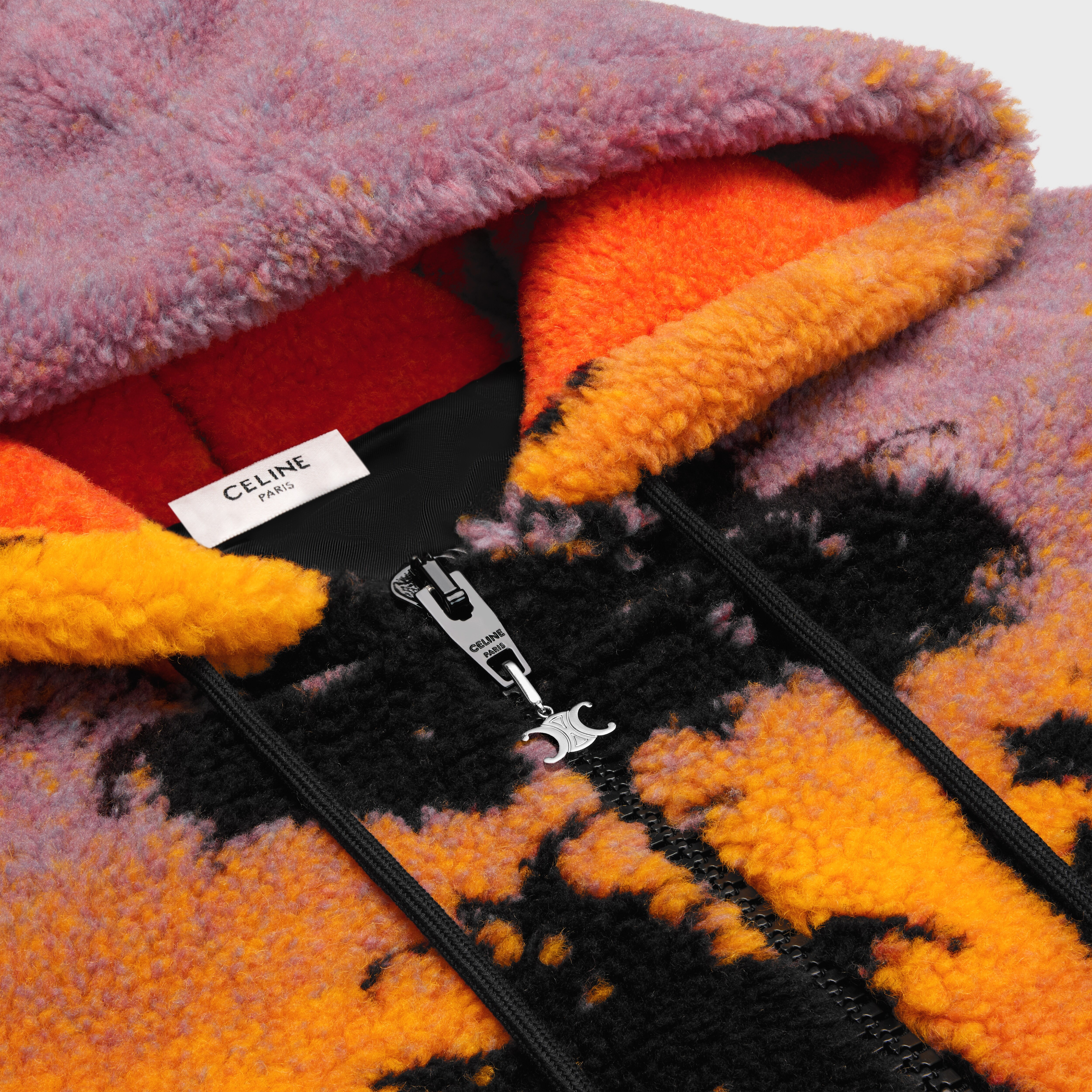 celine hooded jacket in jersey fleece - 3