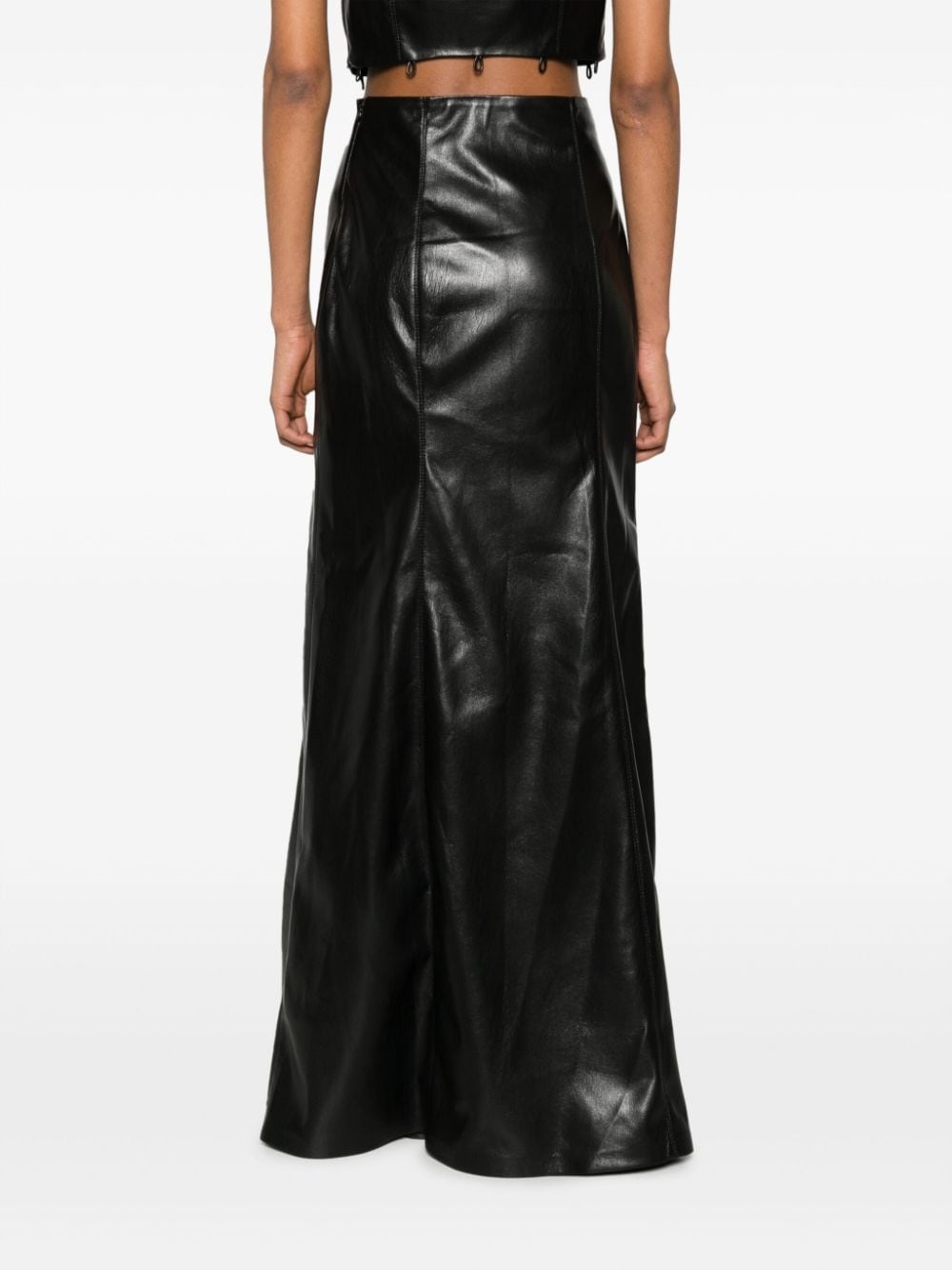 Carlotta faux-leather maxi skirt - 3