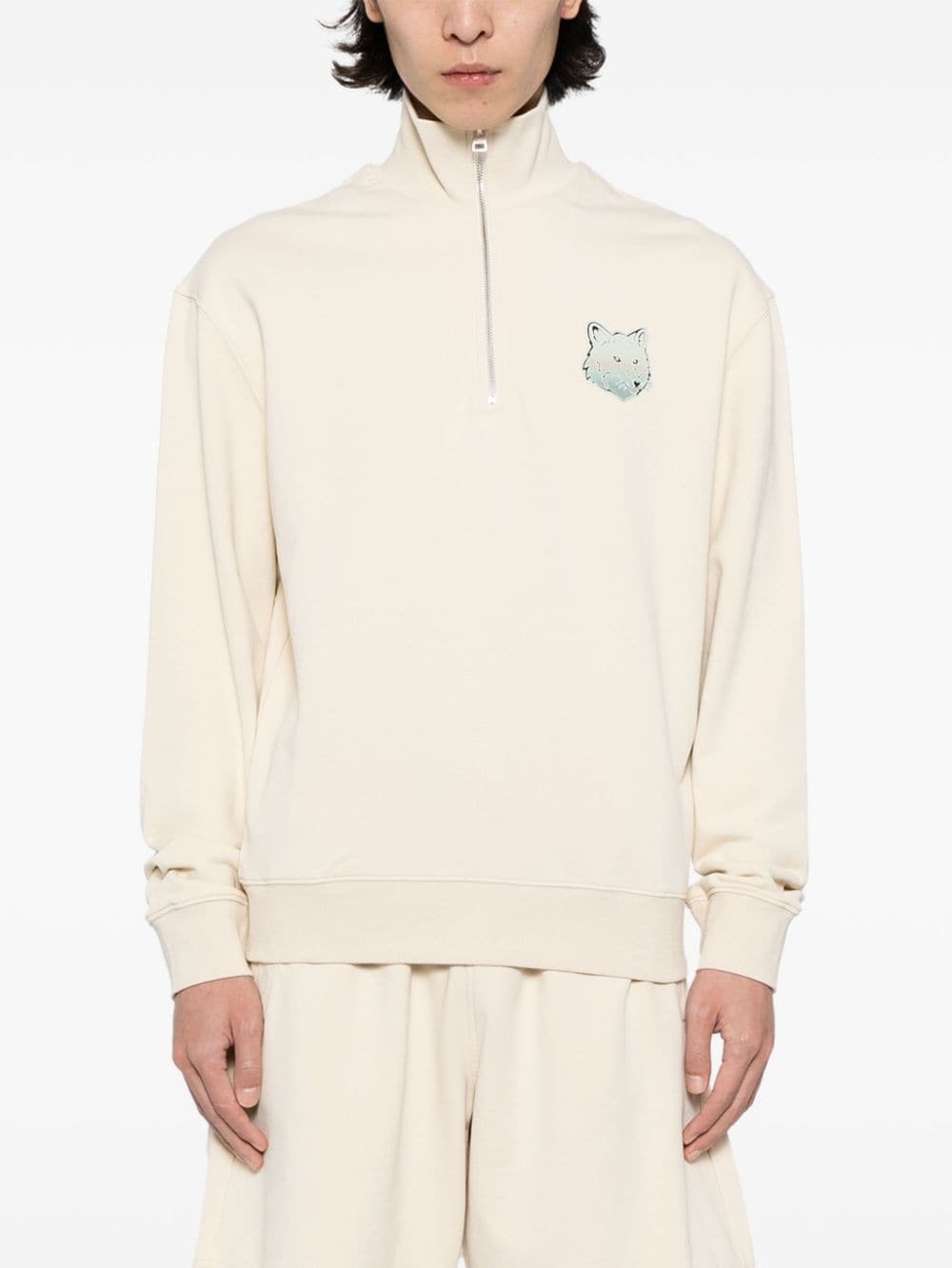 fox-motif cotton sweatshirt - 3