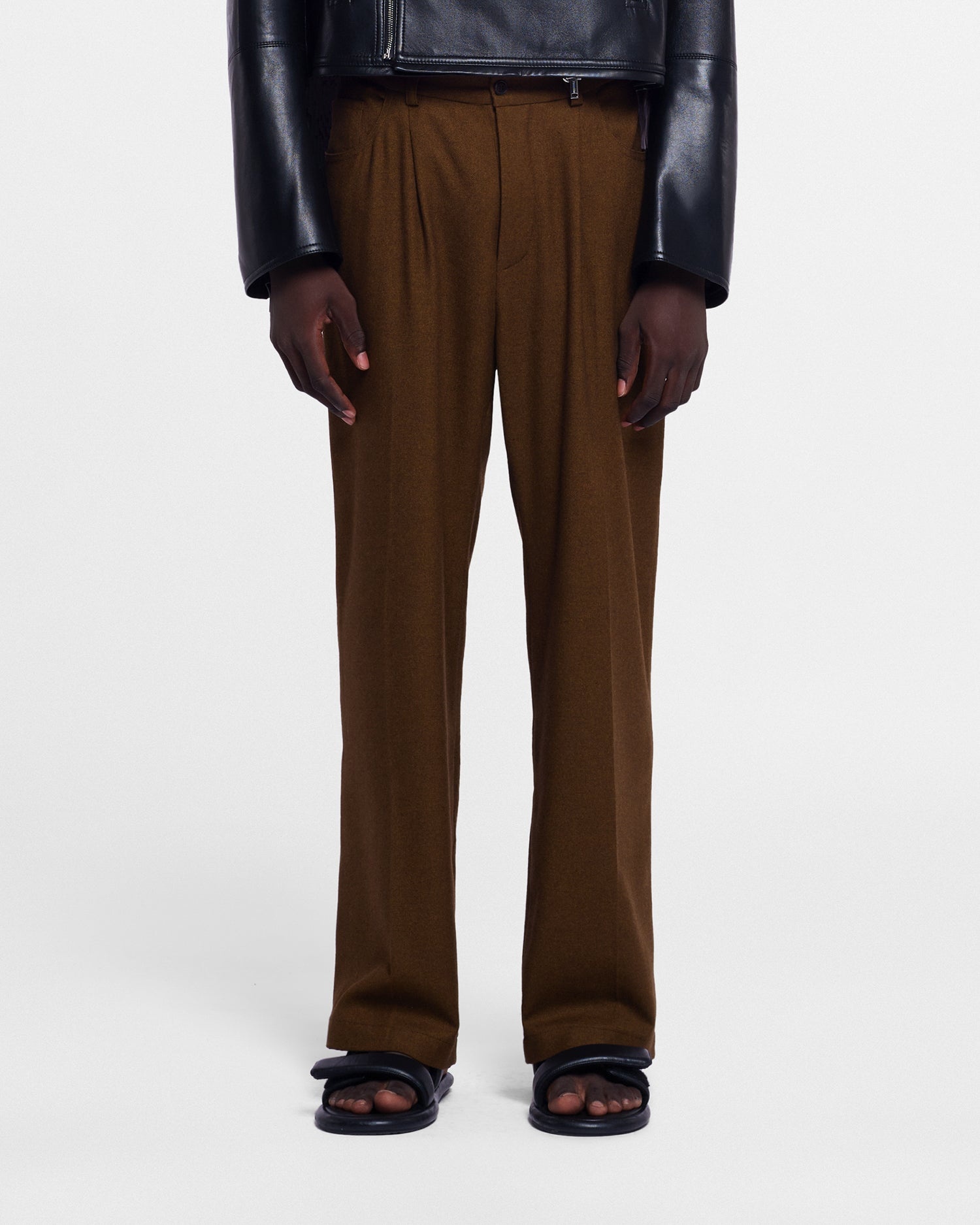 Barrel-Leg Wool Pants - 2