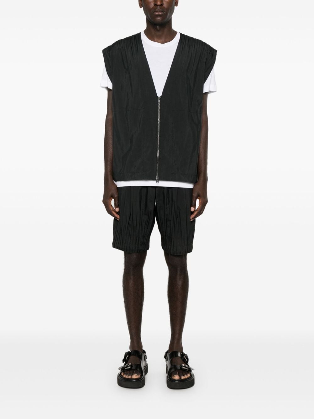 Cascade plissé-details shorts - 2