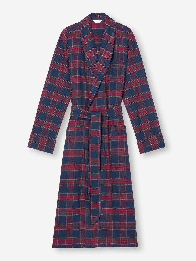 Men's Dressing Gown Kelburn 36 Brushed Cotton Multi 1