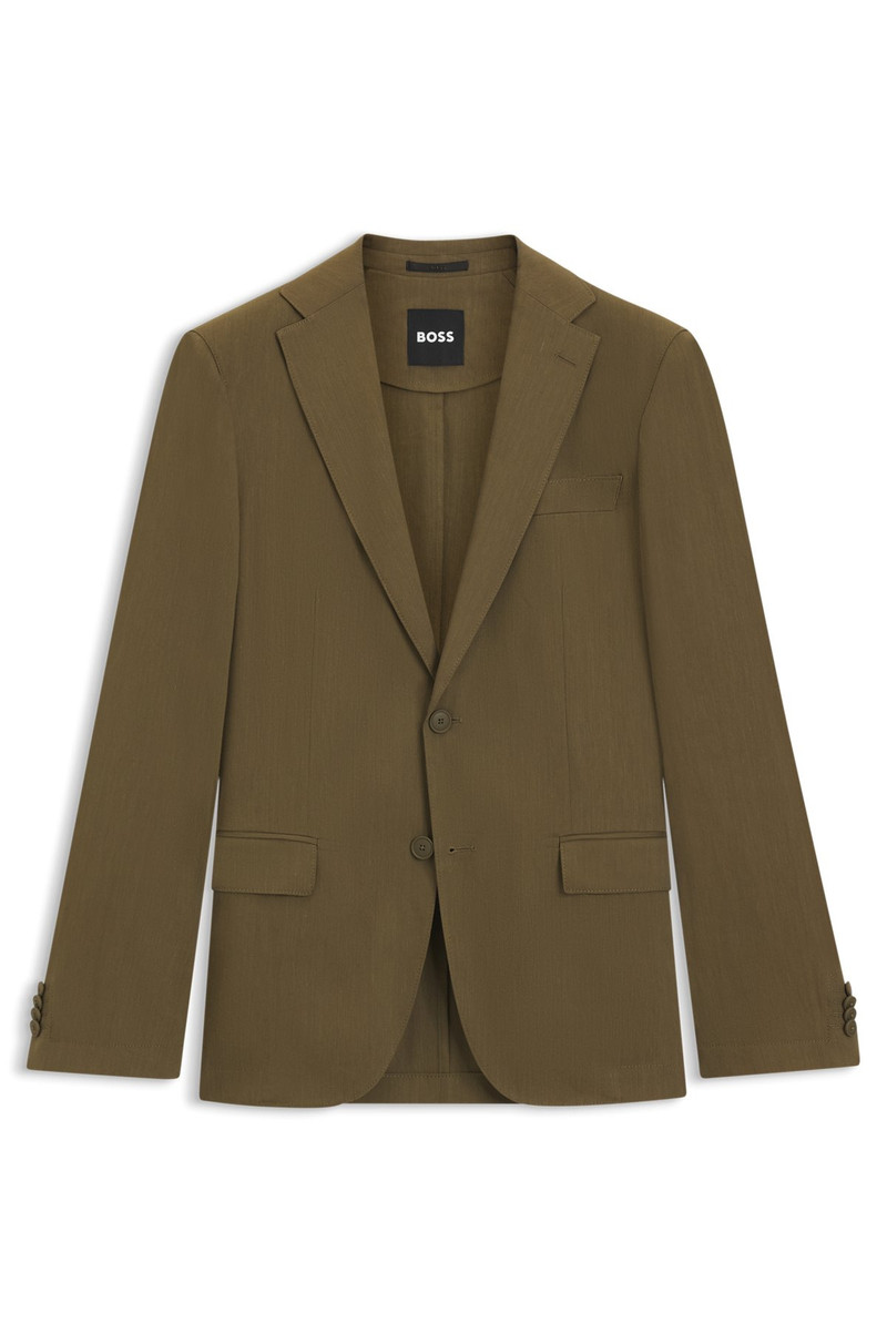 SLIM-FIT SUIT JACKET IN A STRETCH-LINEN BLEND 1