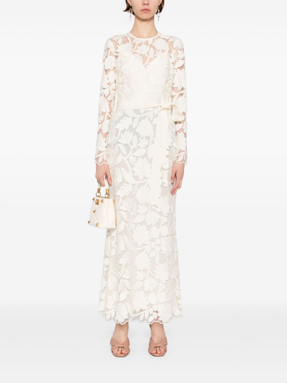 embroidered midi dress - 2