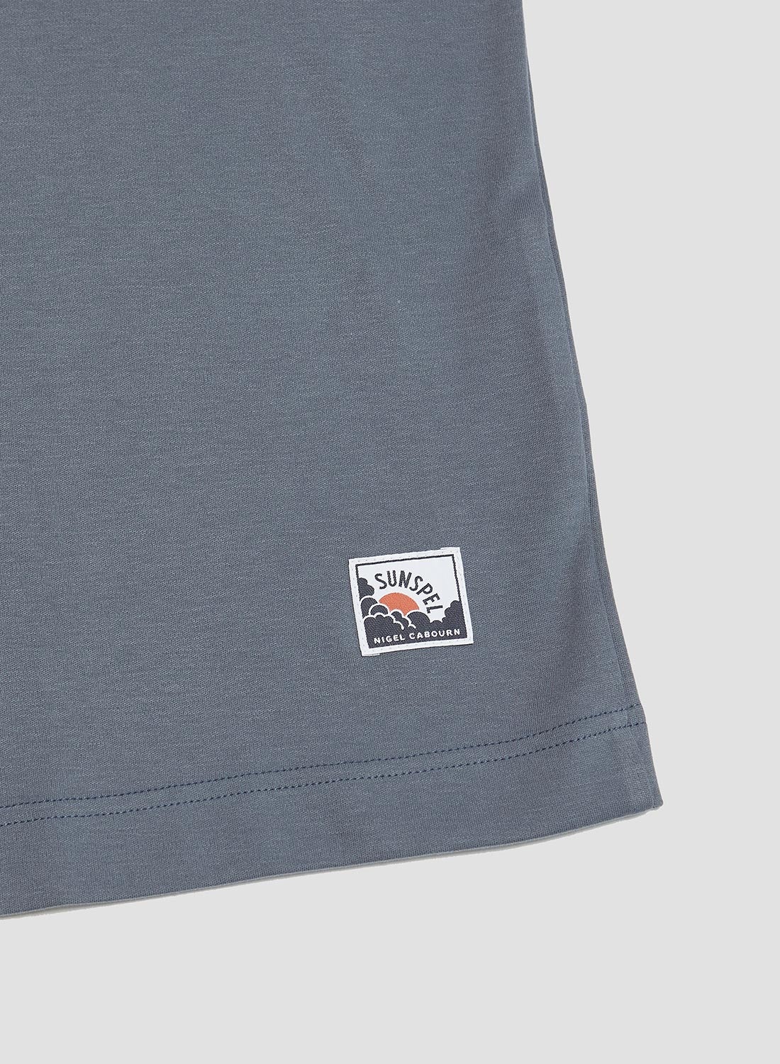 Nigel Cabourn x Sunspel Relaxed Heavyweight Supima Ringer T-Shirt in Slate Blue - 4