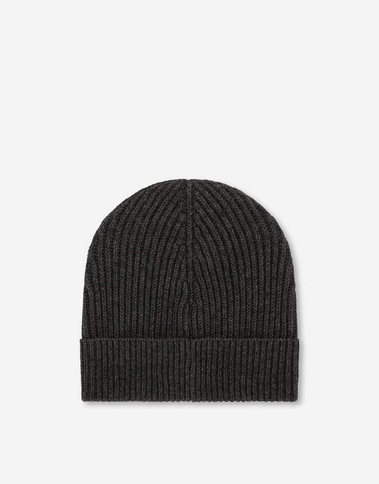 Cashmere and wool hat with branded tag - 3