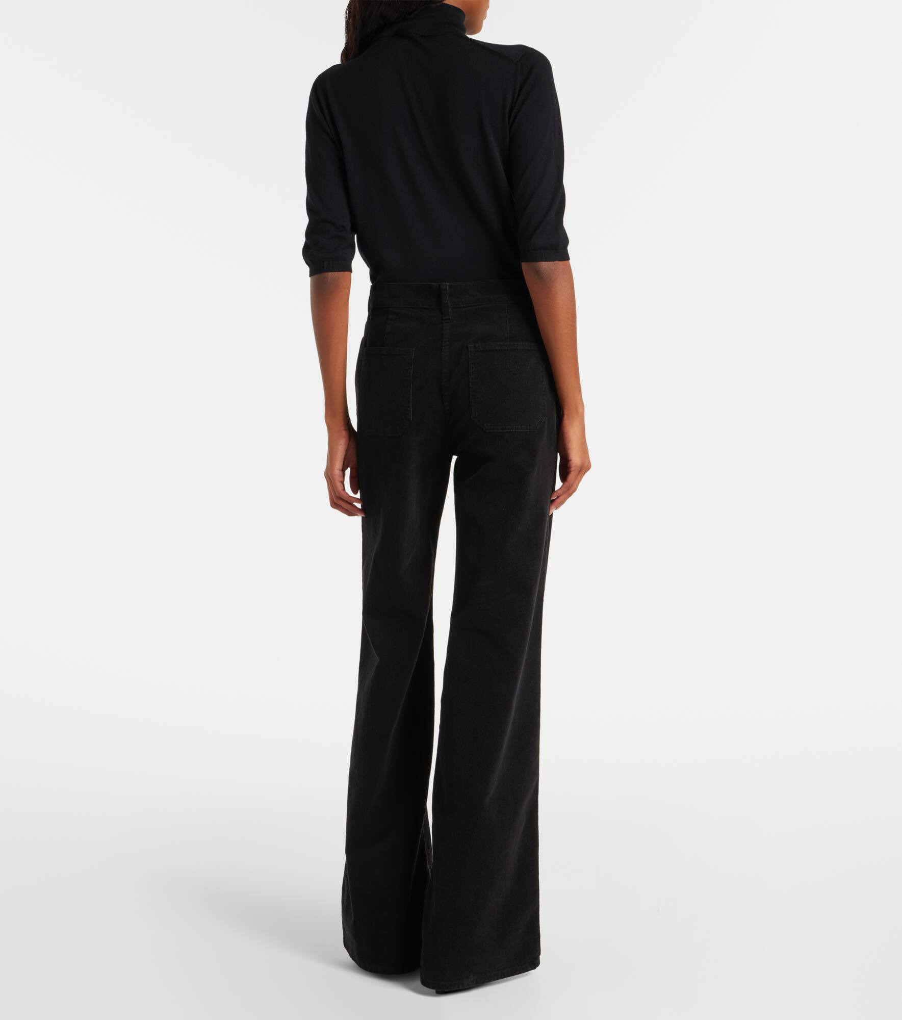 Florence cotton-blend corduroy flared pants - 3