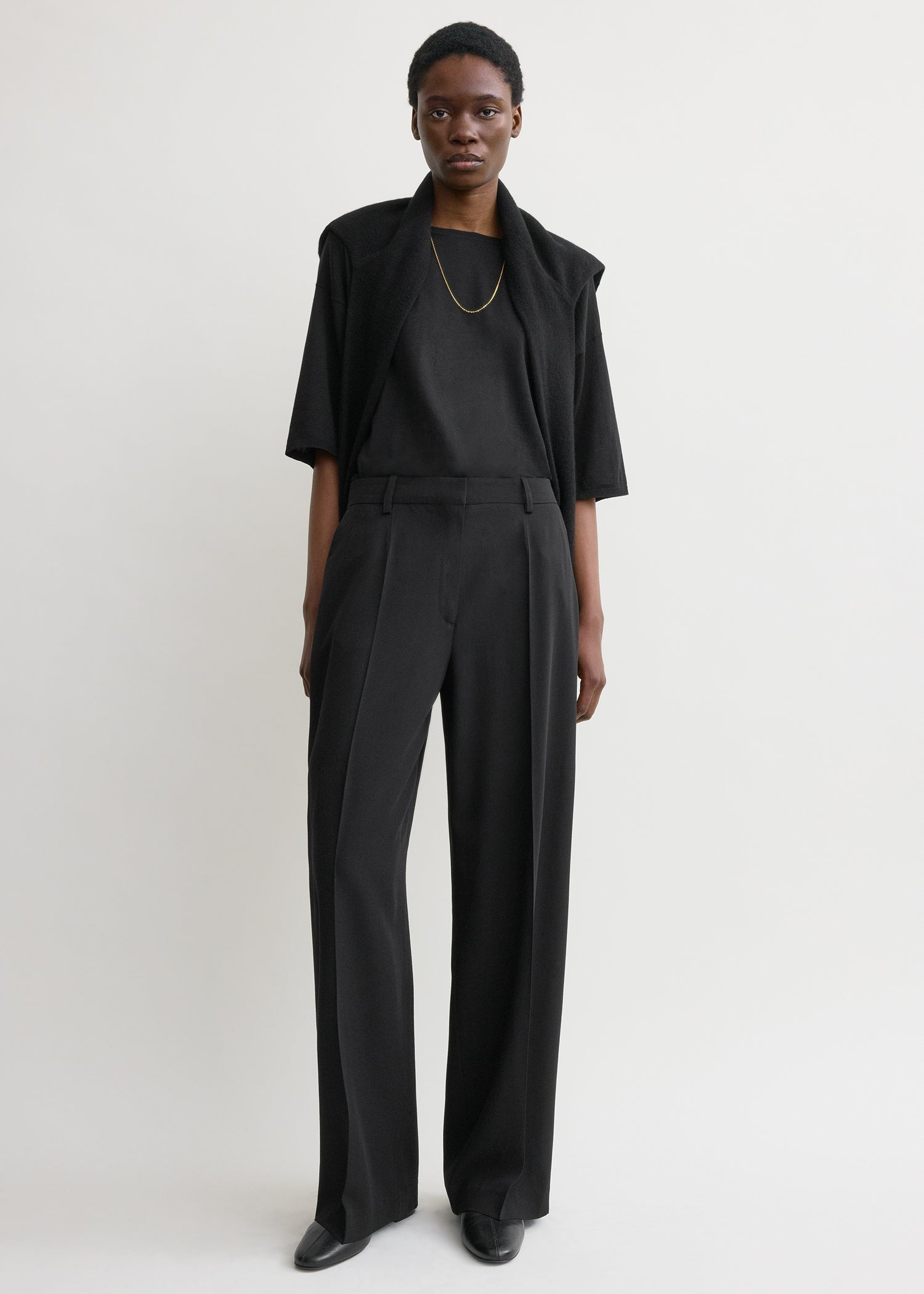 Wide fluid trousers black - 2