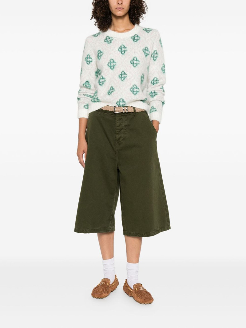 CASABLANCA patterned crew-neck sweater outlook