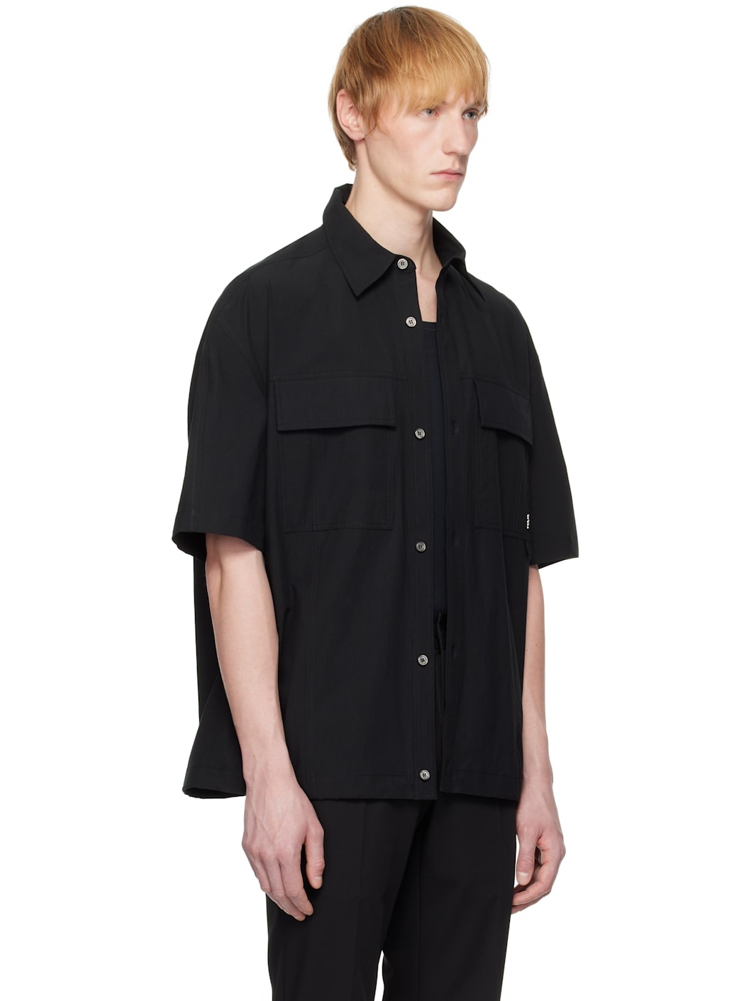 Black Banding Short Sleeve Shirt - 2