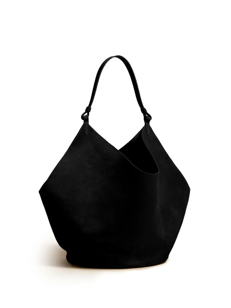 KHAITE medium Lotus suede tote bag outlook