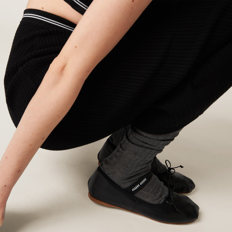 Miu Miu Leather ballerinas outlook