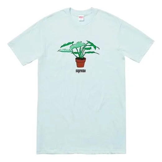 Supreme FW17 Plant Tee Pale Blue Bonsai Printing Short Sleeve Unisex SUP-SS18-671 - 1