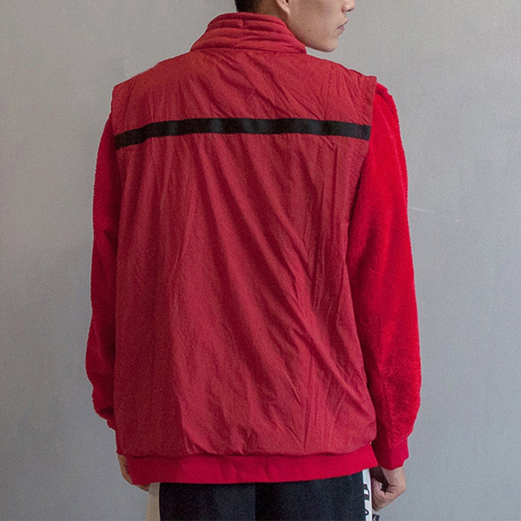 Air Jordan Pullover Fleece Lined Sports Jacket Red AH6256-687 - 3