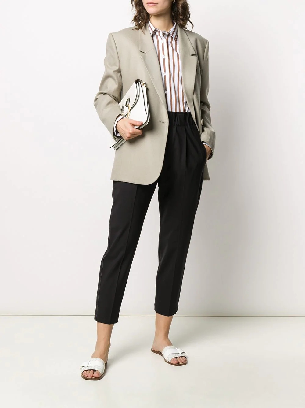 high-waisted tapered trousers - 2