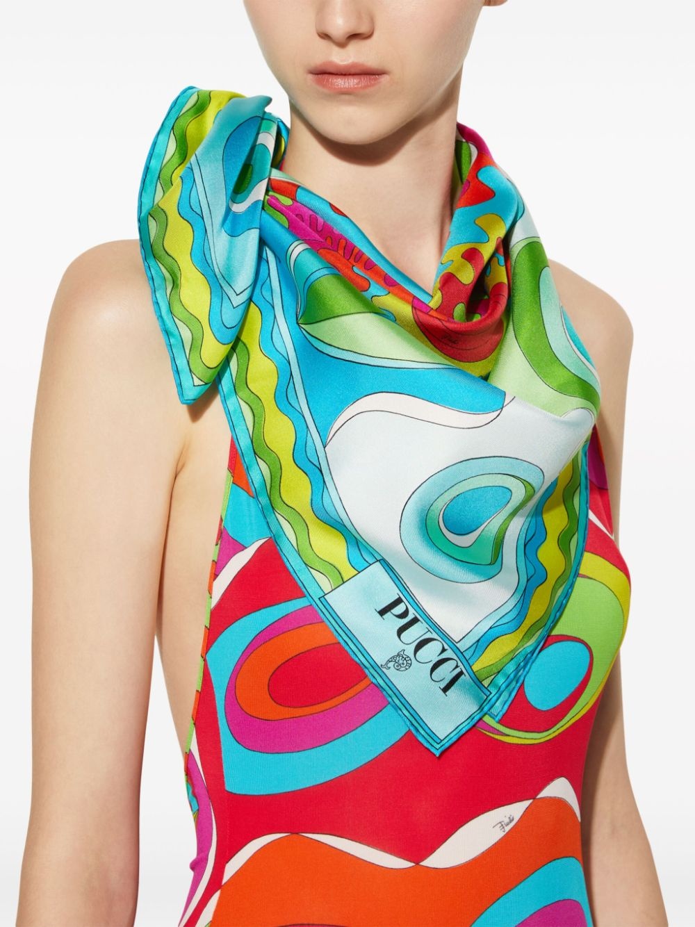 Bersaglio-print silk scarf - 4