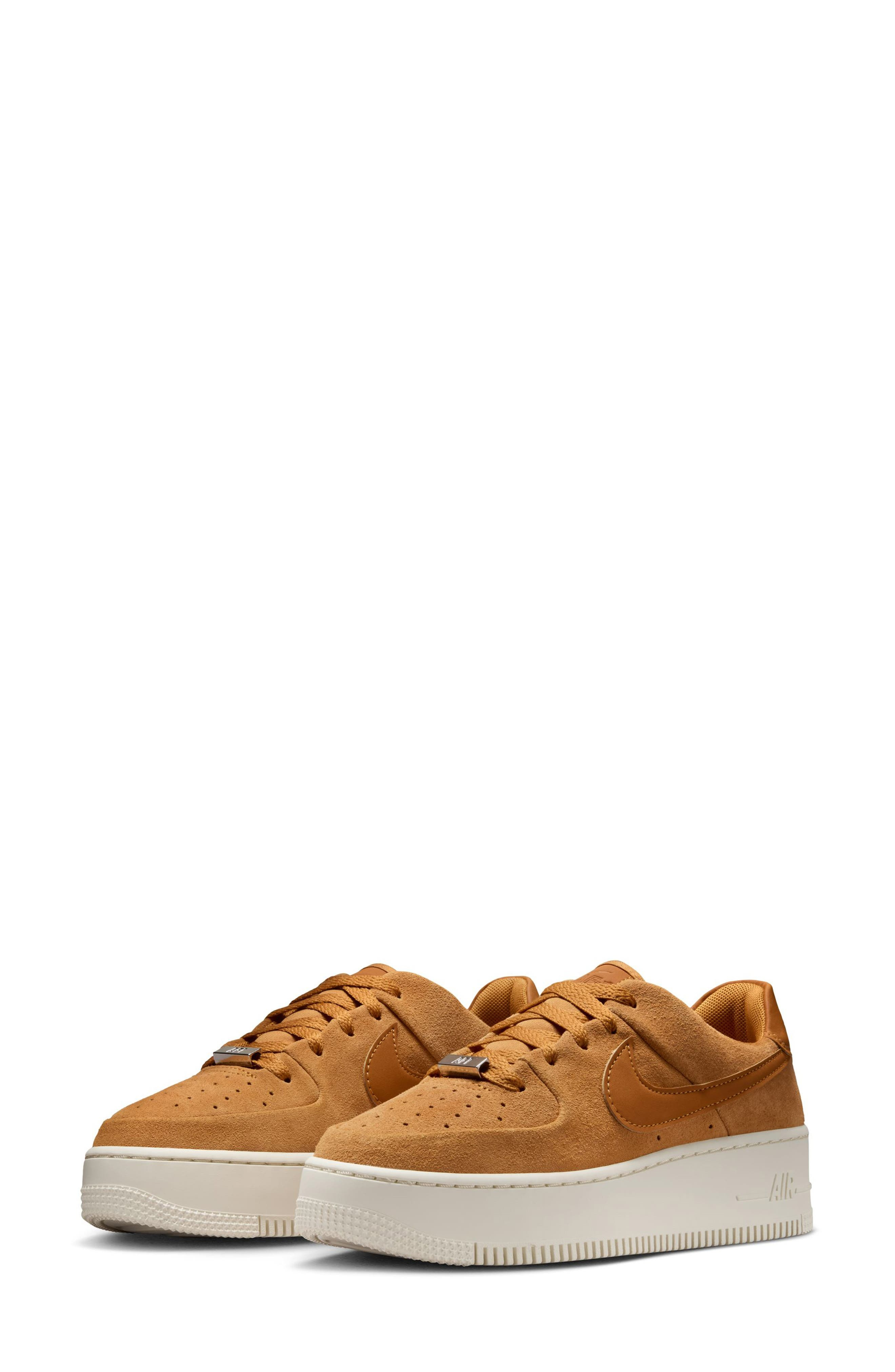 Nike Air Force 1 Sage Low Platform Sneaker in Desert/Ochre/Ivory at Nordstrom - 1